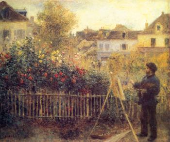 Pierre Auguste Renoir : Claude Monet Painting in his Garden at Arenteuil